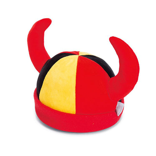 Beeztees Red Devils Viking Hoed – Pluche Hondenspeelgoed – 20x29x21 cm