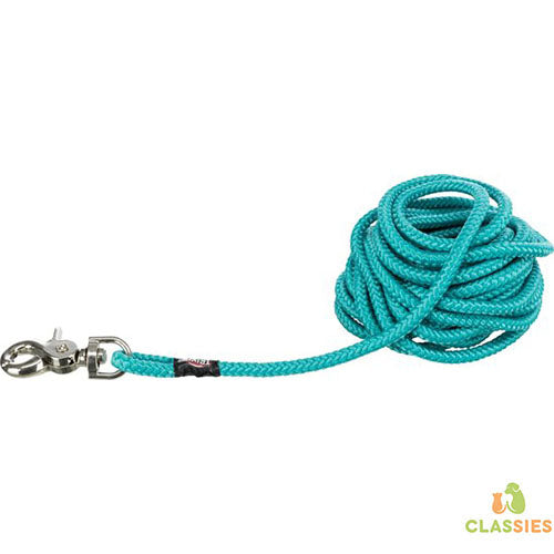 Trixie Sleeplijn Rond Met Trigger Snap Haak - Oceaan Blauw - ø 0,6 cm - 10 meter