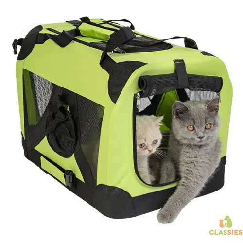 Jack and Vanilla TRAVEL Plooibare Kennel reismand Groen - 49 x 34 x 34 cm Classies