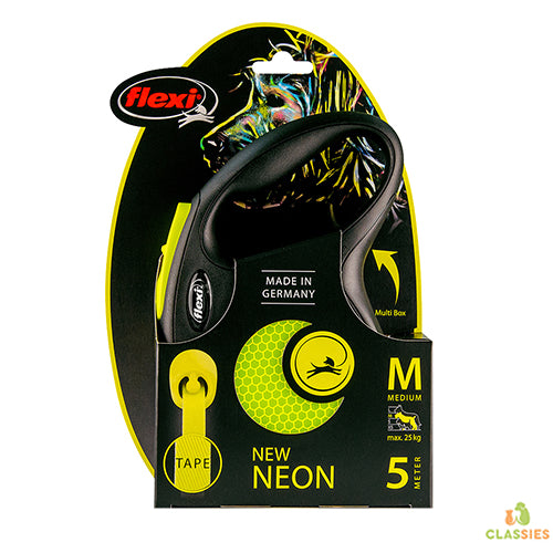 Flexi ruban rétractable flashy New néon - réfléchissant