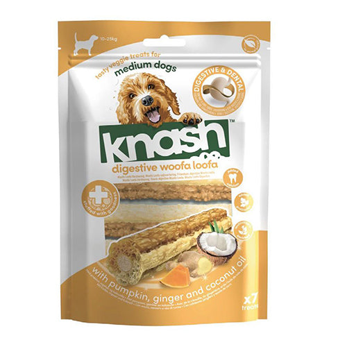 Knash Woofa Loofa Digestive met pompoen en gember – zak van 7 stuks - S of M