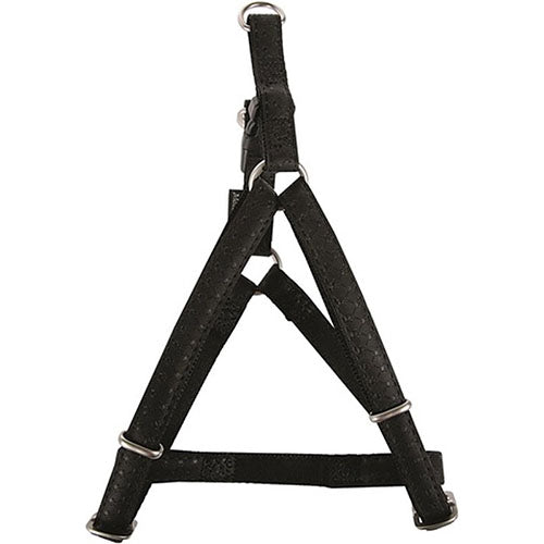Beeztees Mac Leather - Verstelbaar Kunstleren Hondentuig/Harnas - Zwart - Borstomtrek: 60-100 cm