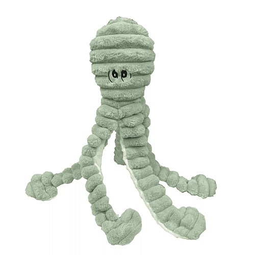 Quapas! Hundespielzeug - Kuscheltier - mit Quietscher und Knistergeräusch - Grüner Oktopus 66 cm