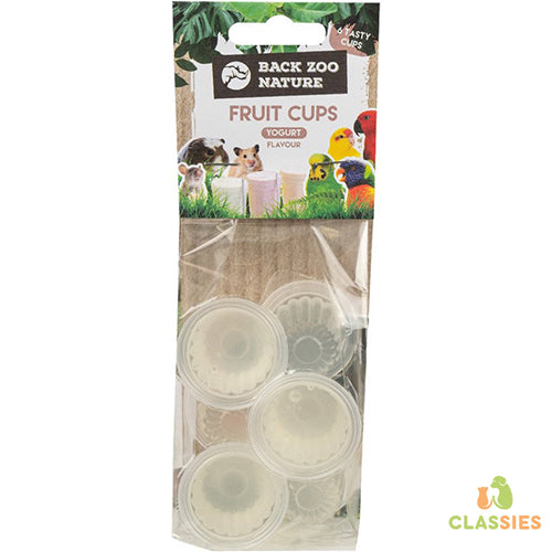 Fruitcups in verschillende smaken voor vogels per 6 stuks