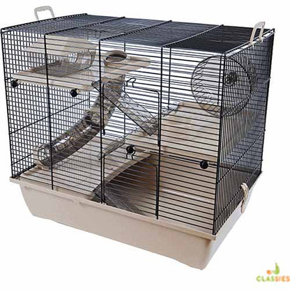 Interzoo Pinky 3 - Cage pour hamster à 3 étages - 50x33x45,5 cm - 4 Couleurs