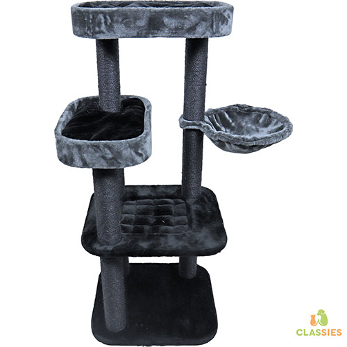 Arbre à chat Boony Kabru noir, 120 cm.