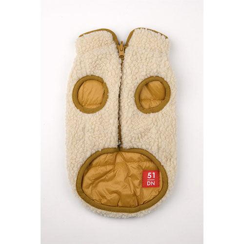 51 Degrees North Jules Coat 2 in 1 Hondenjas  - Beige/Oker Geel - Ruglengte: 40 cm