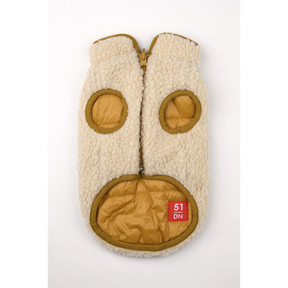 51 Degrees North Jules Coat 2 in 1 Hondenjas  - Beige/Oker Geel - Ruglengte: 40 cm