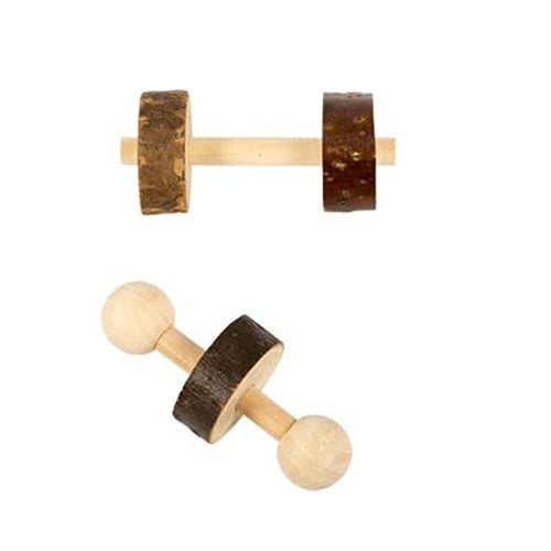 Knaagdierspeelgoed - Duvo -  Wooden Rodents Toy Workout Set - 123 gram