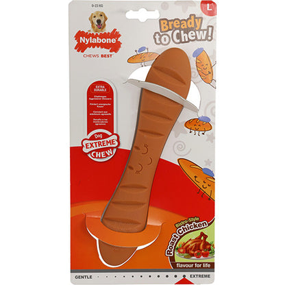 Nylabone Giant Baguette Chicken Kauwspeelgoed - Voor Honden tot 23 kg