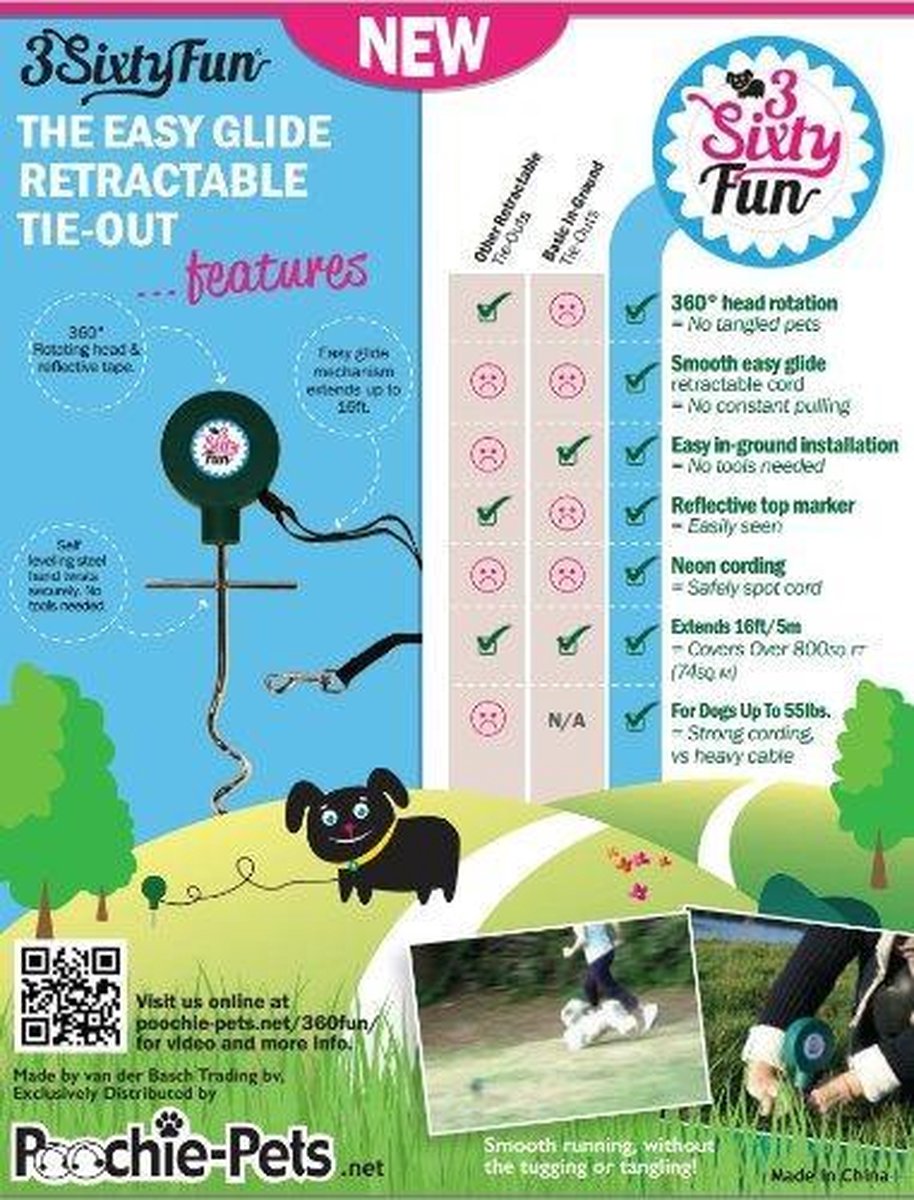 3 sixtyfun roterende campingset - aanleglijn