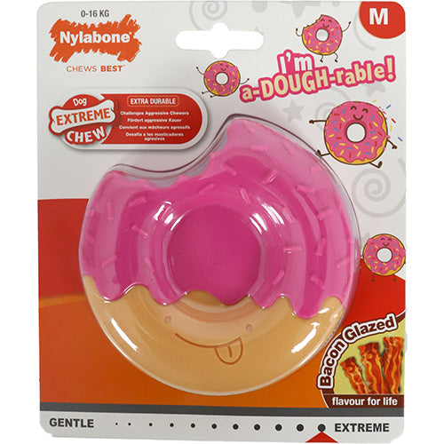Nylabone Extreme Chew Donut Glaze Bacon - Verkrijgbaar in M en L 2ee89c-2