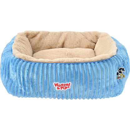 Woezel &amp; Pip Hondenmand/ Kattenmand Corduroy Vierkant Divan - Kleur: Roze, Blauw, Groen en Geel - Verkrijgbaar in 3 maten