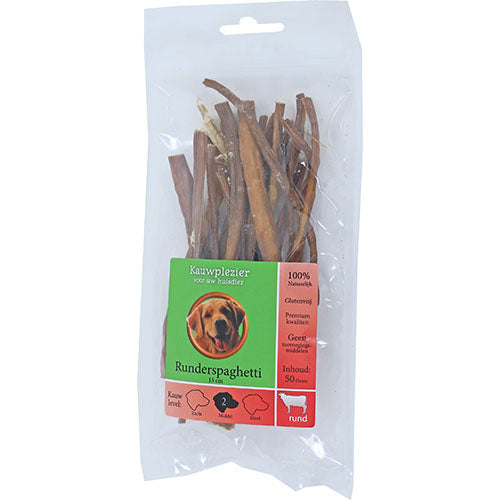 Natuurlijke Snack Rund - Runderspaghetti verkrijgbaar in 15 of 35 cm