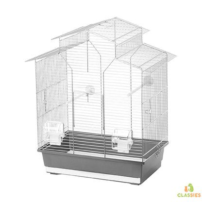 Interzoo Vogelkooi Iza 2 - 51 x 30 x 60,5 cm grijs - koper/zwart - zwart/beige
