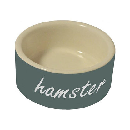 Boony hamster eetbak steen - groen - blauw - grijs - 8 cm