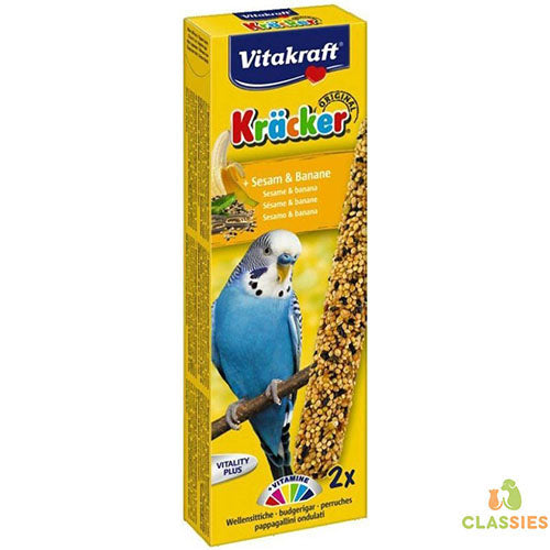 Vitakraft Kräckers voor Parkieten - Banaan &amp; Sesam - 2 stuks per verpakking