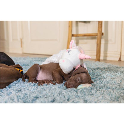 Beeztees Puppy Flatino Unicorn Pluche Hondenspeelgoed – Wit – 49x10x14 cm