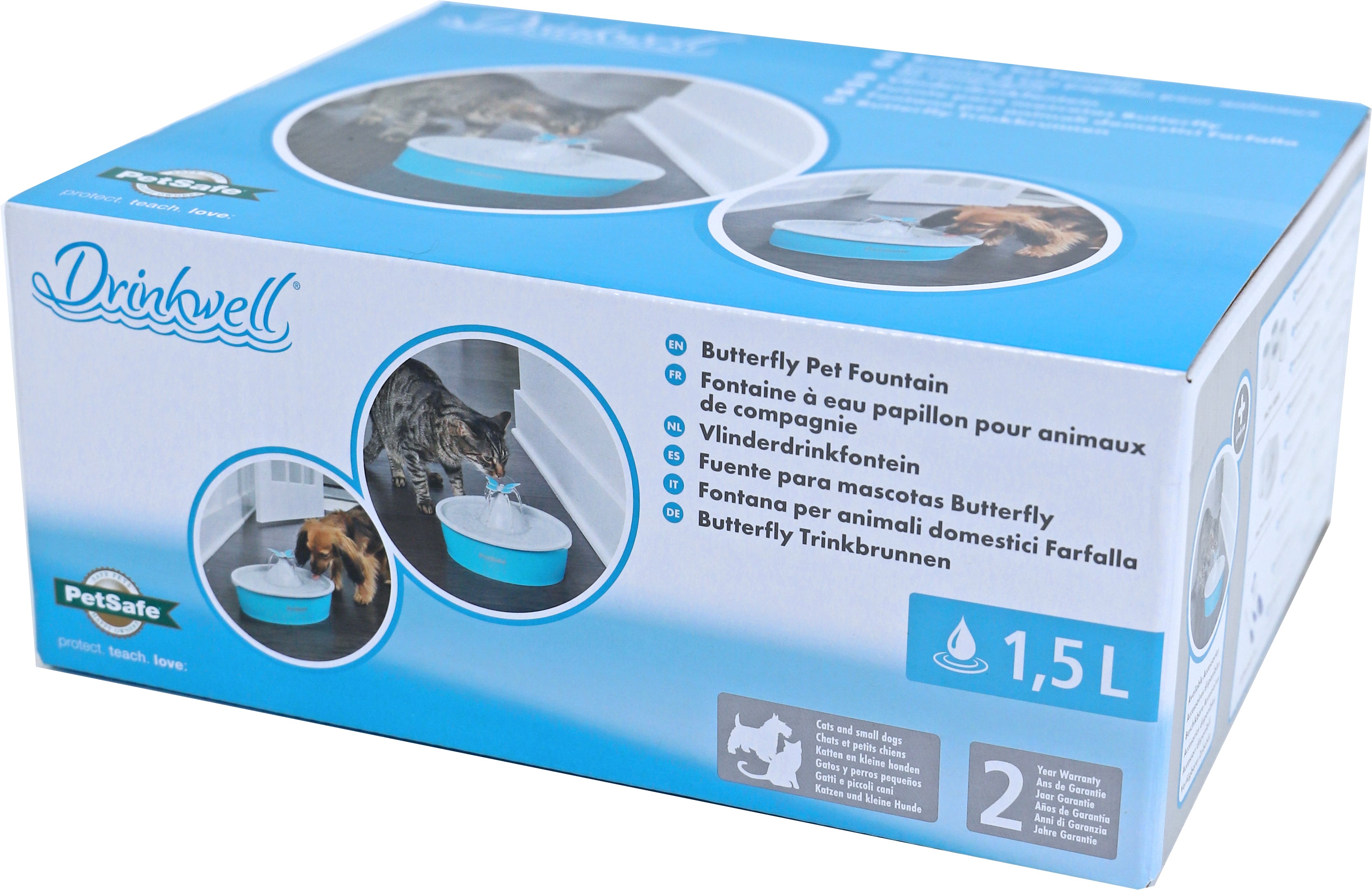 PetSafe Drinkwell drinkfontein Butterfly, 1,5 liter.