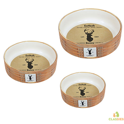 Boony Est1941 eetbak steen wicker zandkleur