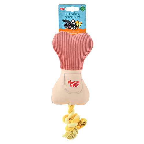 Woezel &amp; Pip Hondenspeelgoed - Snackbot + touw + piep - Verkrijgbaar in Groen of Roze - 20 of 30 cm