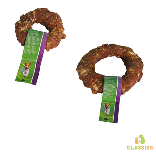Natuurlijke snack donut met eend 9 - 16 cm Classies