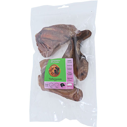 Boon Natural Snack Pig - Oreilles de Cochon Larges par 3, 9 ou 25 pièces