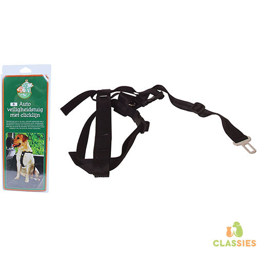 Veiligheidstuig nylon voor in de auto zwart