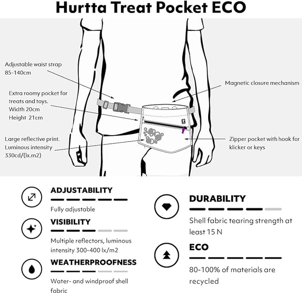 Hurtta beloningszakje eco Blackberry mix