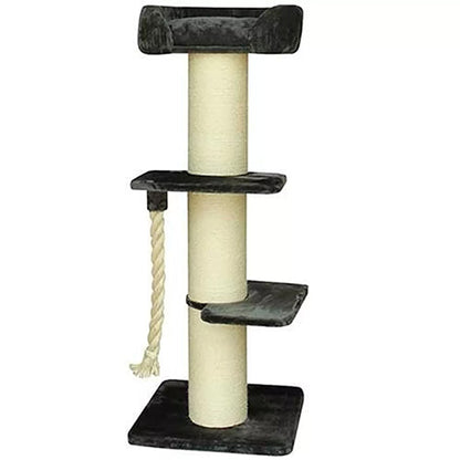 Quapas! Tower lounge Donkergrijs Krabpaal voor Grote Katten zoals oa. Maine Coon - 60 x 60 x 160 cm