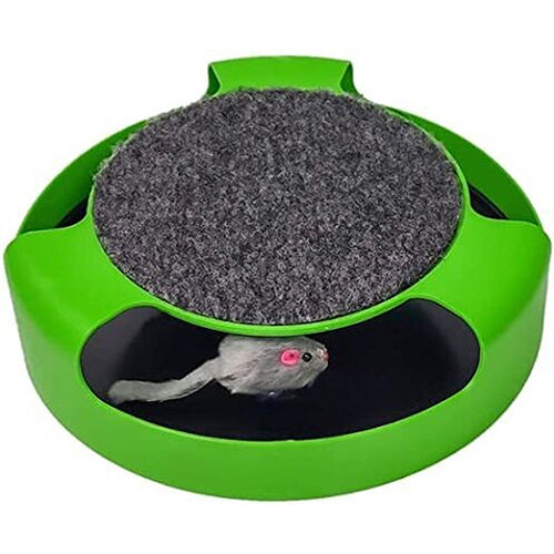 Cats Collection - Kattenspeelmolen met Speelmuis en Krabmat - Rond - 25 cm