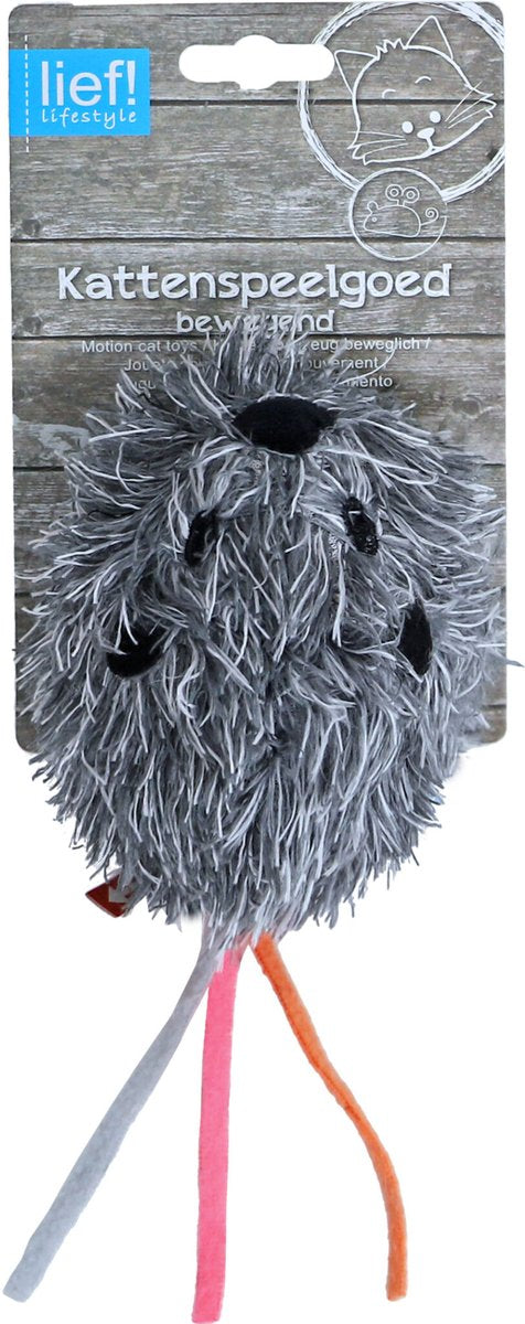 lief! Girls kattenspeelgoed - bibbermuis - 18 cm - 1 stuk assorti