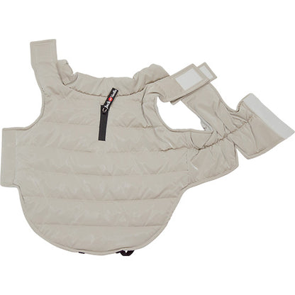 Jack and Vanilla Hondenjas Puffer Beige – Warm, Wasbaar &amp; Met Rits voor Tuigje - Verkrijgbaar in 6 maten