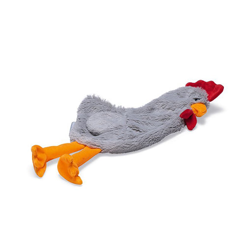 Beeztees Paas Flatino Kip Jip – Pluche Hondenspeelgoed - Grijs - 40x21x2 cm